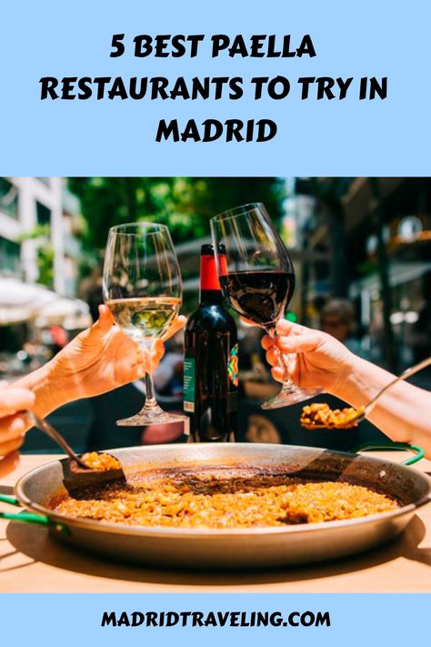 Discover the ultimate guide to indulging in the best paella in Madrid, Spain. From traditional paella restaurants to hidden gems, experience an authentic taste of Spain with our curated list of must-visit places for Paella in Madrid. Dive into a culinary adventure and savor the rich flavors of this iconic Spanish dish while exploring the vibrant streets of Madrid. Best Paella In Madrid, Breakfast In Madrid, Traditional Paella, Madrid Tapas, Spanish Dish, Shrimp Paella, Madrid Food, Madrid Restaurants, Paella Pan