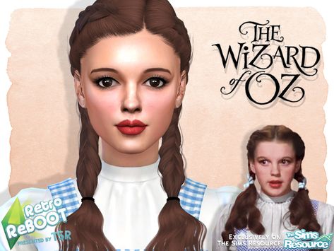 Sims 4 — Retro ReBOOT Dorothy Gale by Jolea — This is my Celebrity inspired Dorothy from the Wizard of Oz, hope you'll Sims 4 Retro, Dorothy Wizard Of Oz, Dorothy Costume, Sims 4 Sims, Dorothy Gale, Sims 4 Downloads, Sims 4 Mods Clothes, The Wizard Of Oz, Sims Community