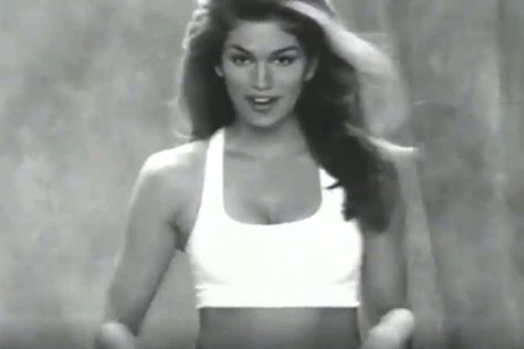 Cindy Crawford Workout, Cindy Crawford 90s, Ten Minute Workout, Old Youtube, Finding Myself, Beach Workouts, Cindy Lou, Cindy Kimberly, Blue Backdrops