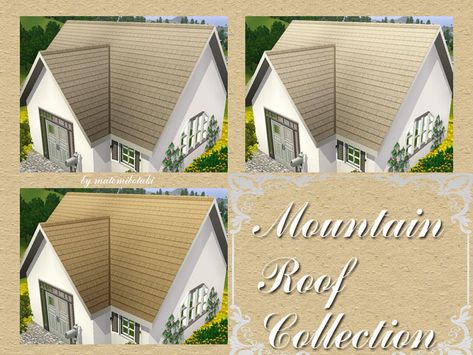 Mountain Roof Collection by MB, 3 roofs in different beige shades. Enjoy  Found in TSR Category 'Sims 3 Downloads' Sims 4 Roofs Cc, Sims 4 Cc Roof Trim, Sims 4 Roofing Cc, Sims Roof, Sims Roof Cc, Sims 4 Roof Windows, Sims 4 Cc Roof Patterns, Sims 4 Roof Cc, Sims 4 Roof