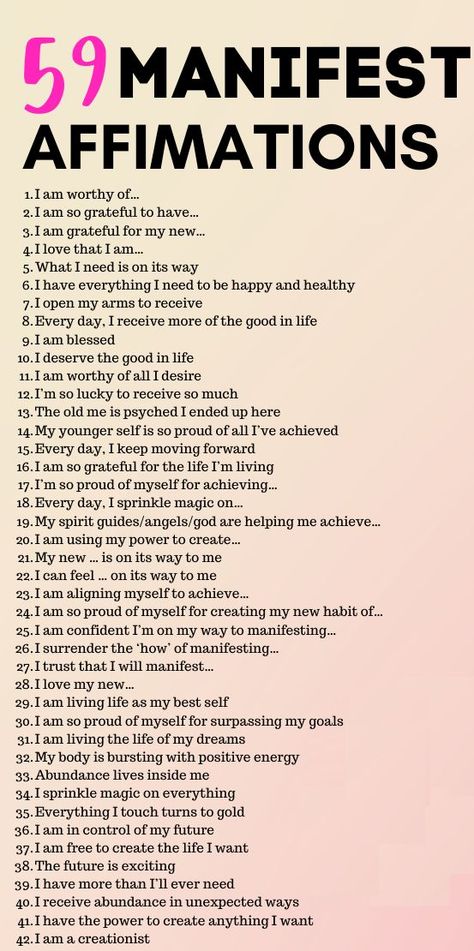 Affirmations for manifestation are a great tool to use when you’re trying to achieve or attract your goals. These are short statements that you can repeat often to boost your confidence. The idea is that these statements promote positive feeling that helps you move forward to your desires. we’re discussing why affirmations to manifest work and how to use them. Then get a jump start on your goals by choosing from our list of 59 affirmations for manifestation. Im So Lucky, Dream Vision Board, I Am Worthy, Boost Your Confidence, Feeling Positive, I Am Blessed, What I Need, Manifestation Affirmations, I Deserve