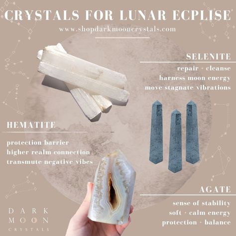 Crystals For Solar Eclipse, Lunar Eclipse Crystals, Lunar Eclipse Witchcraft, Solar Eclipse Crystals, Eclipse Witchcraft, Lunar Eclipse Magic, Eclipse Crystals, Lunar Eclipse Ritual, Witch Routine