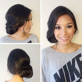 Bridesmaid Ponytail, Black Bridesmaids Hairstyles, Side Chignon, Bridesmaid Hair Side, Side Bun Hairstyles, Side Updo, Side Bun, Simple Bridesmaid Hair, Bridesmaid Hair Medium Length