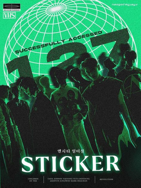 Sticker Nct 127, Nct Poster, Nct 127 Sticker, Kpop Core, Poster Edit, Pop Posters, Nct Album, Kpop Edits, Kpop Posters