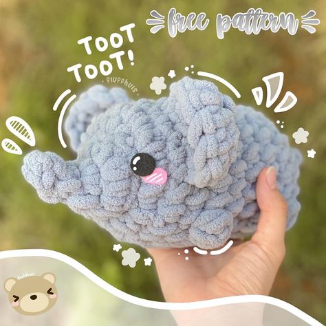 Crochet Elephant Pattern, Toys Ideas, Easy Crochet Animals, Quick Crochet Patterns, Crochet Keychain Pattern, Crochet Animals Free Patterns, Crochet Business, Crochet Design Pattern, Kawaii Crochet