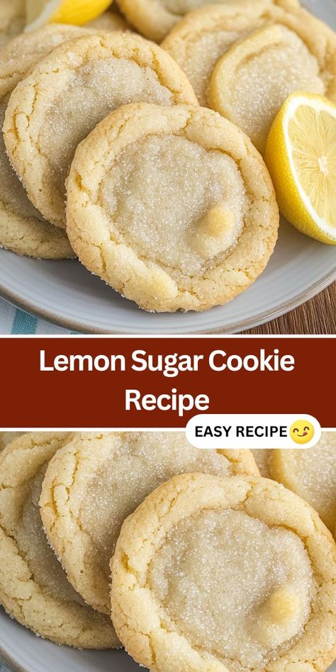 Are you looking for the perfect lemon cookie recipe? These soft and chewy lemon cookies are bursting with fresh citrus flavor and are easy to make. With just a few simple ingredients, you can create delicious cookies that are ideal for any occasion. Save this recipe for a refreshing treat that everyone will love. Chewy Lemon Cookies Recipes, Easy Lemon Cookies Simple, Lemon Biscuits Recipe, Chewy Lemon Cookies, Lemon Cookie Recipe, Sugar Cookie Glaze, Lemon Sugar Cookies Recipe, Lemon Sugar Cookie, Lemon Cookies Easy