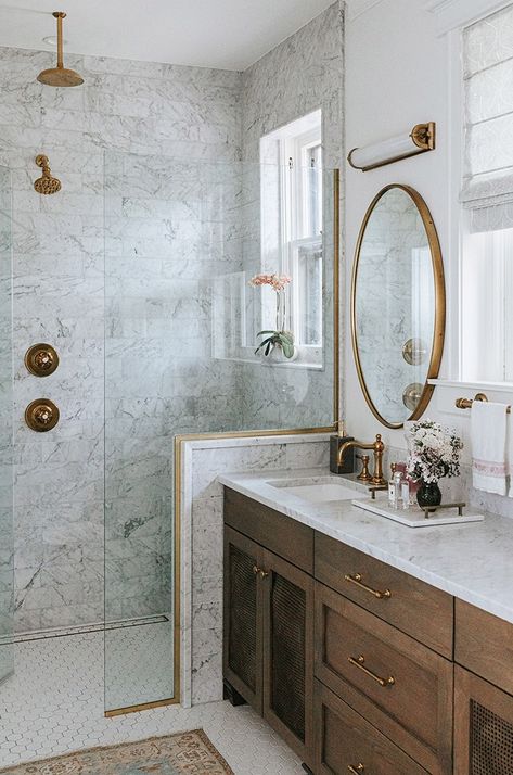 J. Reiko Design + Co - Humboldt - 31 European Bathroom, Quartz Bathroom, Classic Bathroom, Wood Bathroom, Street Design, Marble Bathroom, Bathroom Renos, Traditional Bathroom, Main Bedroom