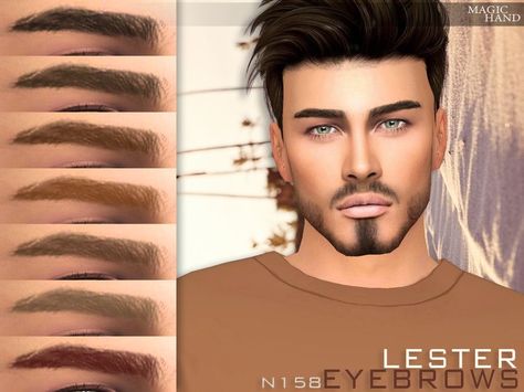 Sims 4 Men Clothing, Straight Eyebrows, Guys Eyebrows, Sims 4 Cc Skin, Sims Ideas, Sims Games, Sims4 Clothes, Face Tattoos, Sims 1