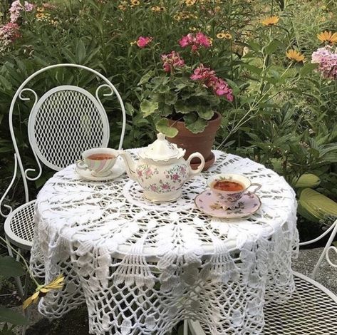 Tea Cups, Cottage, Tea, Flowers, White