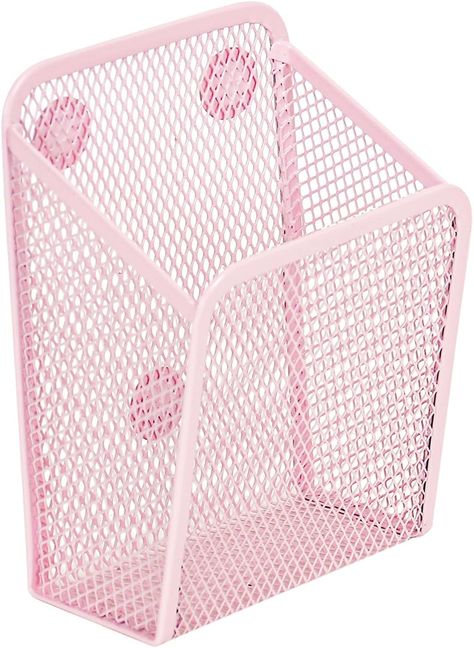 Amazon.com : LUCYCAZ Magnetic Pen Holder - Single Magnetic Pencil Locker Holder Organizer, Pink Mesh Marker Holder Pen Basket for Whiteboard, Refrigerator and Locker : Office Products Magnetic Pen Holder, Locker Ideas, Marker Holder, Magnetic Pen, Pencil Holders, Craft Market, Magnetic Holder, Craft Markets, Junior High