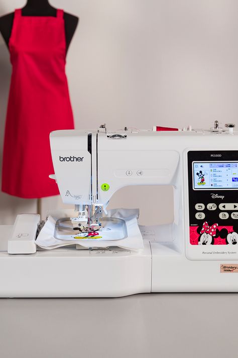 Bring the magic of Disney to your embroidery projects with our PE5550D! Featuring a 4"x4" embroidery field, 125 built-in decorative designs including 45 Disney designs, embellishing your creations with Disney Mickey Mouse & Friends just got easier! Tap through to learn why this PE50D Embroidery Machine is our top seller! #EmbroideryMachine #EmbroideryDesigns #BrotherSews #BrotherAtYourSide Embroidery Field, Sewing Tricks, Disney Designs, Industrial Sewing, Mickey Mouse And Friends, Ink Toner, Machine Tools, Sewing Machines, Top Seller