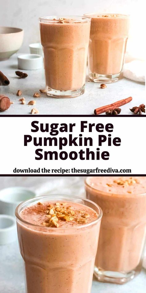 Sugar Free Pumpkin Pie Smoothie Sugar Free Pumpkin Syrup, Keto Pumpkin Drink Recipes, Keto Pumpkin Pie Smoothie, Low Carb Pumpkin Smoothie, Keto Pumpkin Smoothie, No Sugar Pumpkin Recipes, Simple Sugar Free Desserts, Sugar Free Halloween Treats, Sugar Free Drink Recipes