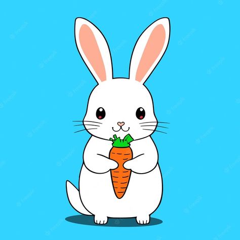 Premium Vector | Cute bunny rabbit cartoon eating carrots Bunny Rabbit Cartoon, Cartoon Eating, Rabbit With Carrot, Rabbit Clipart, Eating Carrots, Cute Bunny Rabbit, Rabbit Eating, Rabbit Cartoon, Cartoon Pics