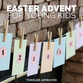 Toddler Approved!: Religious Easter Countdown for Young Children Easter Advent, Countdown For Kids, Easter Activities For Toddlers, Easter Countdown, Christian Easter Gifts, Countdown Activities, Easter Sunday School, Advent For Kids, Easter Crafts For Toddlers