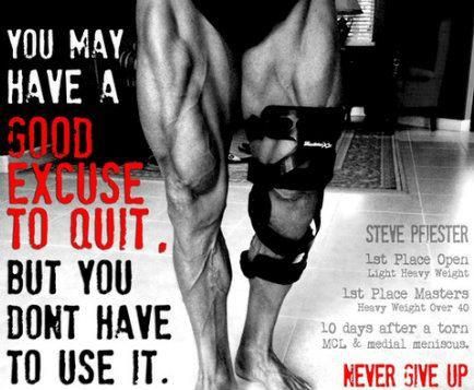 Fight through injury Injury Quotes, Figure Bodybuilding, Couples Workout, Acl Recovery, Fit Quotes, King Maker, Ju Jitsu, Fit Girl Motivation, Good Excuses