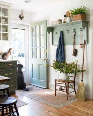 Entrance Into Kitchen, Entryway Tree, Antique Shelves, Miss Mustard Seed, Fall Entertaining, Miss Mustard Seeds, Kitchen Entryway, Light And Space, Antique Inspiration