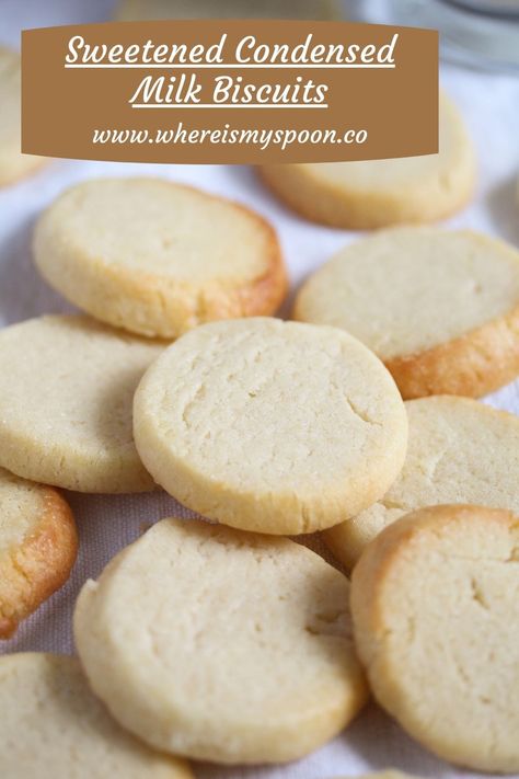 Condensed Milk Biscuits Recipe, Cookies Made With Condensed Milk, Condensed Milk Snow Cookies, Cookies Using Sweetened Condensed Milk, Leftover Sweetened Condensed Milk, Recipes With Powdered Milk, Sweeten Condensed Milk Cookies, Condensed Milk And Cornstarch Cookies, Ways To Use Sweetened Condensed Milk