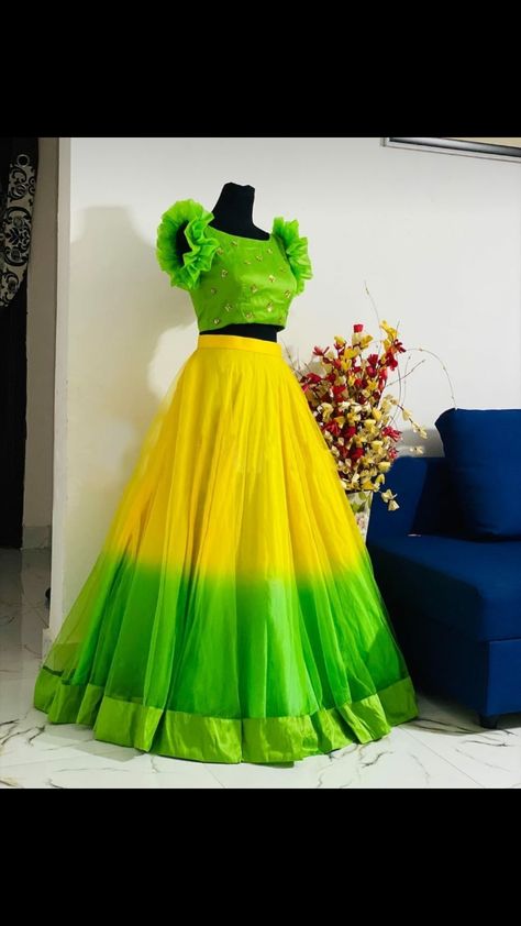 Croptop Lehenga Designs Latest For Girls, Latest Hand Designs For Long Frocks, Frocks Hands Design, Ruffle Hands For Long Frocks, Hands Models For Long Frocks, Hands Designs For Long Frocks, Croptop Lehenga Designs Latest, Ghagara Design, Lehenga Designs Latest