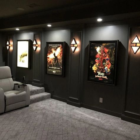 Theatre Room Ideas, Light Box Display, Theater Sign, Small Home Theaters, Movie Theater Rooms, Home Theater Room Design, Theater Room Design, Movie Room Decor, Home Cinema Room