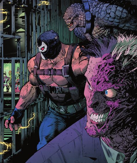 #dc #dccomics #batmanfamily #batman #joker #twoface #bane #killercroc Bane Batman, Dan Mora, Batman Villains, Gotham Villains, Killer Croc, Two Face, Joker Art, Dc Comics Superheroes, Batman Comic Art