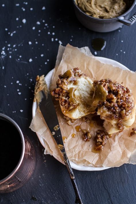 Wholemeal Maple Pecan Buns | Half Baked Harvest Pecan Bacon, Half Baked Harvest Recipes, Pecan Sticky Buns, Buns Recipe, Breakfast Sweets, Bacon Breakfast, Harvest Recipes, Maple Pecan, Half Baked