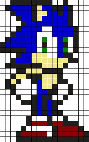 Sonic Perler Bead Pattern | Bead Sprites | Characters Fuse Bead Patterns Sonic Perler Beads Pattern, Sonic Kandi Pattern, Sonic Beads Pattern, Perler Bead Sonic, Sonic Perler Bead Patterns, Perler Beads Star Wars, Sonic Kandi, Sonic Perler Beads, Perler Beads Designs Pattern