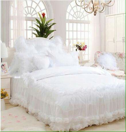 White Lace Bedding, Princess Bedding Set, Ruffle Duvet Cover, King Size Comforter Sets, Jacquard Bedding, Unique Bedding Sets, Cheap Bedding Sets, Princess Bed, Luxury Bed Sheets