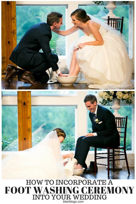 How To [gracefully] Incorporate a Foot Washing Ceremony Into Your Wedding | Blairblogs.com Wedding Ceremony Christian, Ideas For Wedding Ceremony, Christian Wedding Ceremony, Wedding Ceremony Ideas, Unity Ceremony, Catholic Wedding, Ideas For Wedding, Christian Wedding, Ideal Wedding