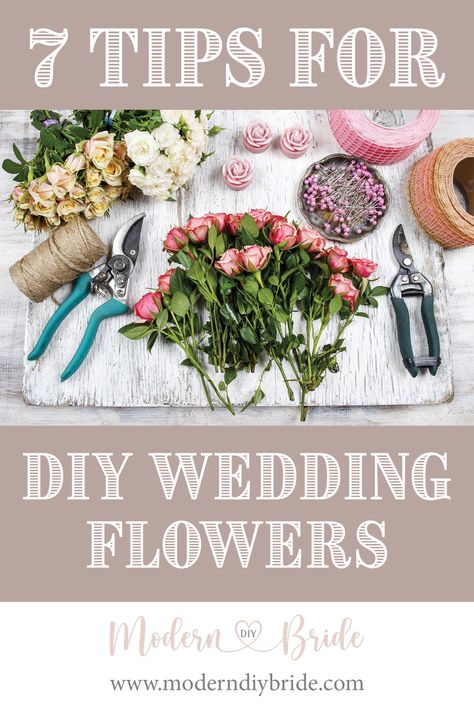 Seven Tips for DIY Wedding Flowers Diy Silk Flower Arrangements Wedding, How To Make Wedding Flower Arrangements, How To Assemble A Wedding Bouquet, Silk Flower Bouquets Diy, Wedding Floral Hacks, May Wedding Flowers Bridal Bouquets, How Many Stems Per Bouquet, How To Do Your Own Wedding Flowers, Wedding Flower Hacks