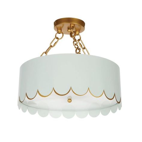 Scalloped Ceiling, Drum Light Fixture, Wythe Blue, Drum Light, Michal Negrin, Gold Ceiling, Blue Nursery, Chandelier Light, Interior Modern