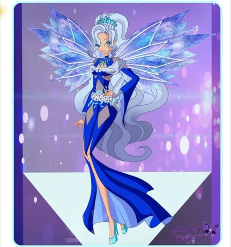 Winx Club Icy Fairy, Winx Club Onyrix Oc, Ice Fairy Wings, Fairies Drawing, Deviantart Outfits, Bianca Core, Battle Outfits, Winx Trix, Singer Outfits