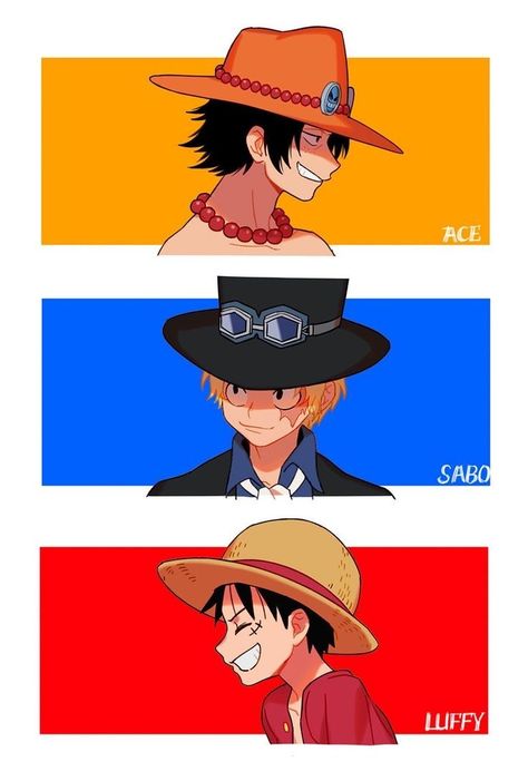 Sabo And Luffy, Trio Asl, Monster Trio, Ace One Piece, Sabo One Piece, Ace Sabo Luffy, رورونوا زورو, Ace And Luffy, One Piece Tattoos