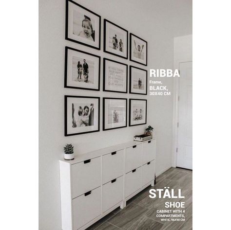 ⭐️IKEA DIY⭐️ RIBBA frame + STALL shoe cabinet.  ctto🌹 Ikea Stall, Home Decor Easy Diy, Living Room Furniture Recliner, Stair Paneling, Hallway Shoe Storage, Boys Bedroom Paint, Diy Home Decor Living Room, Easy Diy Home Decor, Flat Ideas