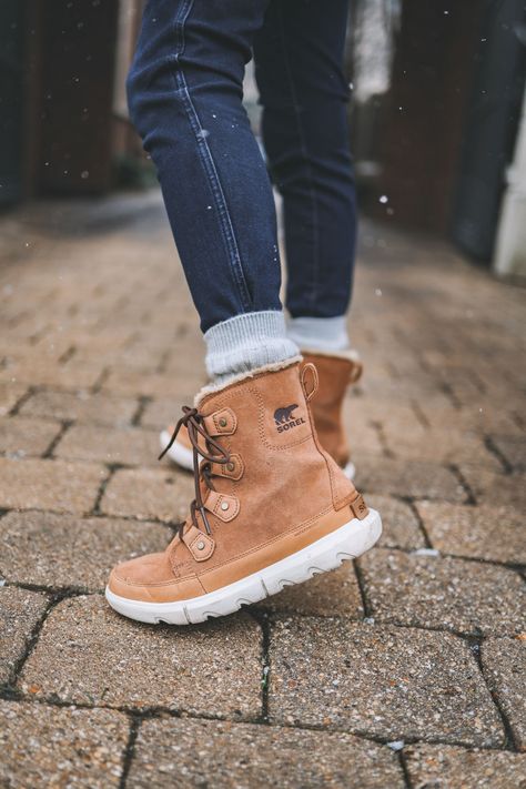 Sorel Explorer Joan Boot Outfit, Sorel Boot Outfits, Winter Boots Women Outfits, Alaska Clothing, Georgia Outfits, Sorel Explorer Joan Boot, J Crew Chateau Parka, Sorel Boot, Cute Winter Boots