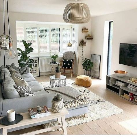 Scandinavian Decor Living Room, Furnitur Ruang Keluarga, Farmhouse Style Living Room, Modern Farmhouse Living Room, Living Room Scandinavian, Scandinavian Living, Living Room Decor Apartment, Home Design Decor, A Living Room