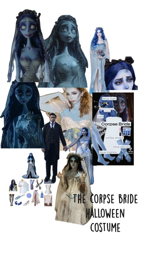 Corpse Bride Dress Diy, Tim Burton Costume Ideas Women, Tim Burton Costumes, Corpse Bride Dress, Corpse Bride Halloween, Bride Checklist, Bride Halloween Costume, Black Flower Crown, Flower Crown Veil