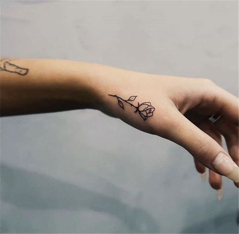 Small Side Of Hand Tattoos, Rose Thumb Tattoo, Tattoo On Side Of Hand, Kundalini Tattoo, Rose Tattoo On Side, A Rose Tattoo, Thumb Tattoos, Rose Hand Tattoo, Rose Tattoos For Women