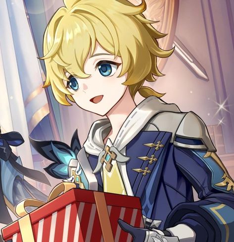 Mika Schmidt Genshin, Mika Genshin Icon, Mika Genshin Impact Icon, Mika Genshin Impact, Mika Genshin, Lil Boy, Blonde Guys, Man Character, Kid Character