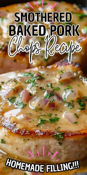 If you’re on the hunt for a comforting, mouthwatering dinner, these Smothered Baked Pork Chops are just what you need. Imagine tender pork chops smothered in a rich, creamy gravy,… Oven Baked Smothered Pork Chops, Baked Smothered Pork Chops In Oven, Thick Pork Chops In Oven, Bone In Pork Chop Recipes, Smothered Baked Pork Chops, Pork Chop Dinner Ideas, Pork Chops Smothered, Thick Cut Pork Chops, Tender Pork Chops