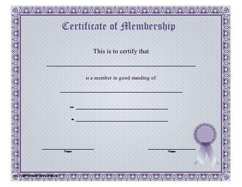 A blue-purple certificate of membership certifying good standing in any organization. Free to download and print Certificates Template, American Legion Auxiliary, Ceremony Script, Certificate Format, Blank Certificate, Wedding Ceremony Script, Award Template, Salon Gifts, Adoption Certificate