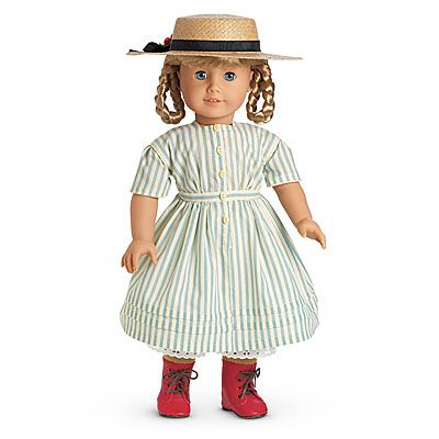 Striper Dress, American Girl Kirsten, Kirsten Larson, Dress Hanger, Ag Doll Clothes, American Girl Clothes, American Girl Dolls, Doll Ideas, Doll Photography