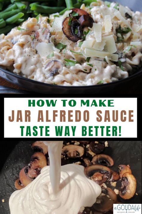 Alfredo Sauce In A Jar Recipes, Alfredo From The Jar, Alfredo Sauce From Jar, Spice Up Jar Alfredo Sauce, Make Jarred Alfredo Sauce Better, How To Doctor Up Jarred Alfredo Sauce, Chicken Broccoli Alfredo With Jar Sauce, Best Jar Alfredo Sauce, Dishes With Alfredo Sauce