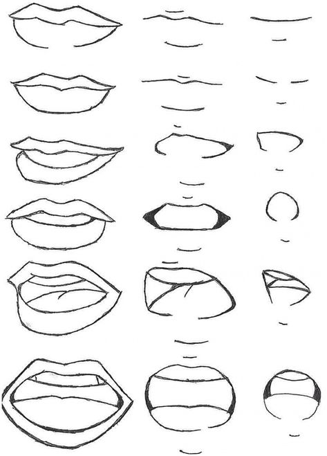 Manga Mouth Drawing At Getdrawings Sketch Mouth, Manga Mouth, Anime Mouth Drawing, Anime Mouth, Anime Mouths, Anime Lips, Lip Drawing, Mouth Drawing, Drawing Tutorial Face