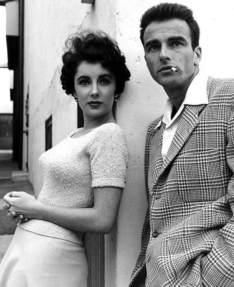 Elizabeth Taylor and Montgomery Clift Klasik Hollywood, A Place In The Sun, Montgomery Clift, Classic Film Stars, Vintage Hollywood Glamour, Liz Taylor, Old Hollywood Stars, British American, Hollywood Icons