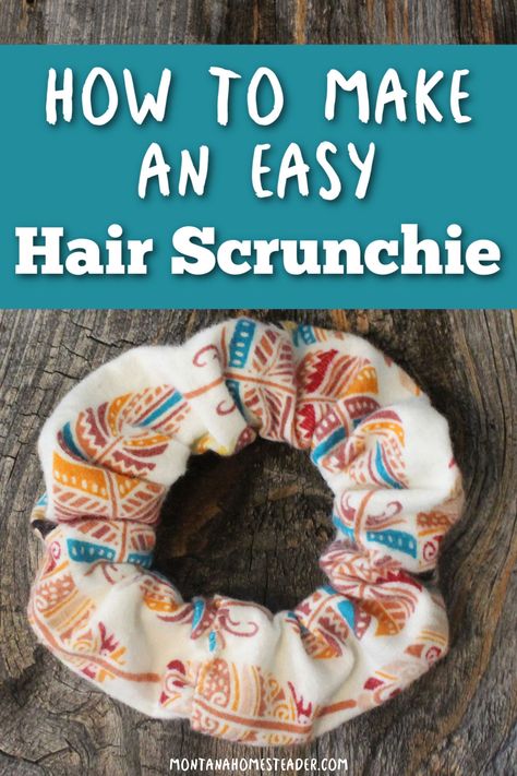 How to make an easy DIY hair scrunchie picture of colorful hair scrunchie learn how to sew one in a few simple steps Easy Hair Scrunchies Diy, Diy Hair Scrunchies Tutorials, How To Make A Hair Scrunchie, Hair Scrunchies Diy Free Pattern, Scrunchies Diy How To Make, Easy Scrunchie Diy, How To Sew A Scrunchie, How To Make A Scrunchie, Hair Scrunchies Diy