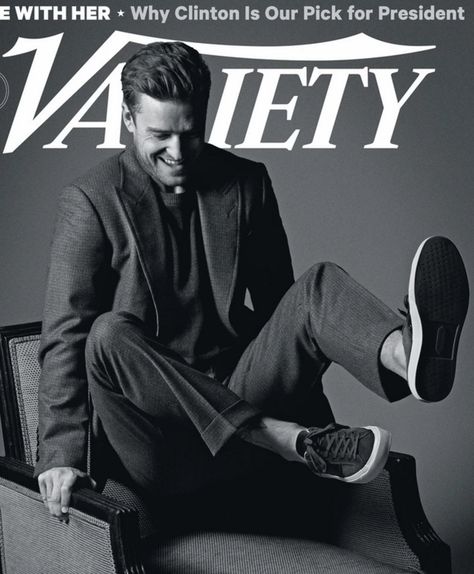 Justin Timberlake | Greats The Royale Suede Sneakers | Celebrity Fashion and Style Woody Allen Movies, Variety Magazine, Mens Fashion Magazine, Male Magazine, Justin Timberlake, Branding Photos, Hillary Clinton, Celebrities Male, New Album