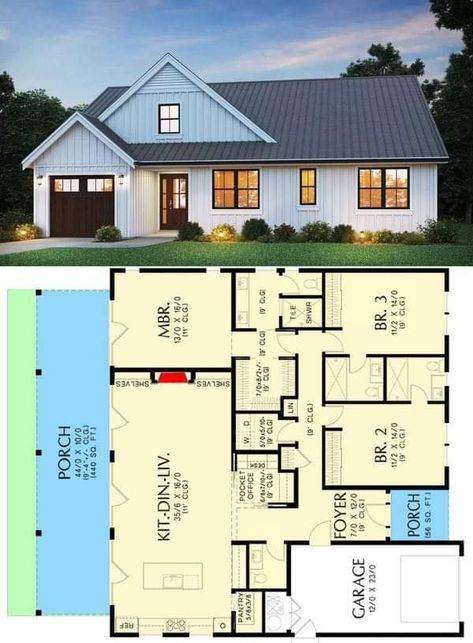 Affordable Homes, American House Plans, Tiny House Floor Plans, American House, House Blueprints, Dream Houses, First Story, House Floor Plans, Tiny House