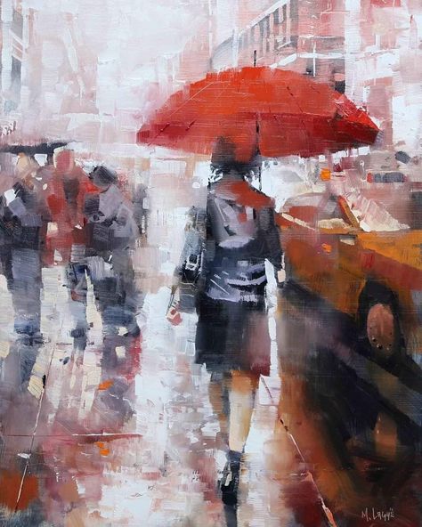 Stunning paintings by Mark Laguë Fine Art instagram.com/mark.lague  www.marklague.com Mark Lague, Art Nouveau Flowers, Canvas Art Projects, Red Umbrella, Textured Canvas Art, Cute Canvas, Modern Art Paintings, Manhattan New York, Unique Canvas