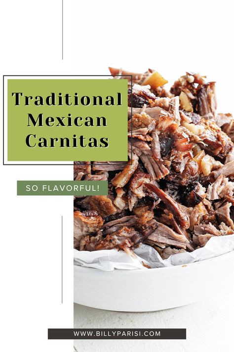 Carnita Seasoning, Best Carnitas Recipe, Best Carnitas, Mexican Carnitas, Billy Parisi, Bread Sauce, Carnitas Recipe, Seasoning Recipe, Pork Carnitas