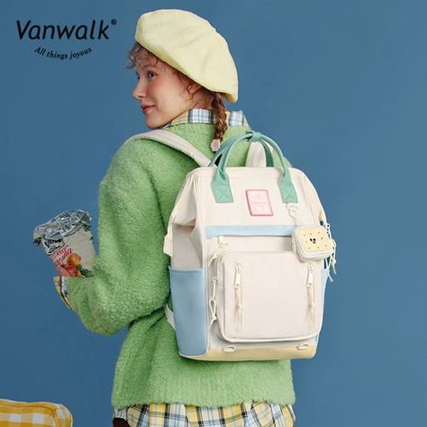 VANWALK Bag | Independent Brands | Three Fleas – Page 2 Backpack Pose, Milk Candy, Plastic Shop, Dream Bags, Cute Backpack, Creative Bag, Tech Cases, Plate Mat, Romantic Roses